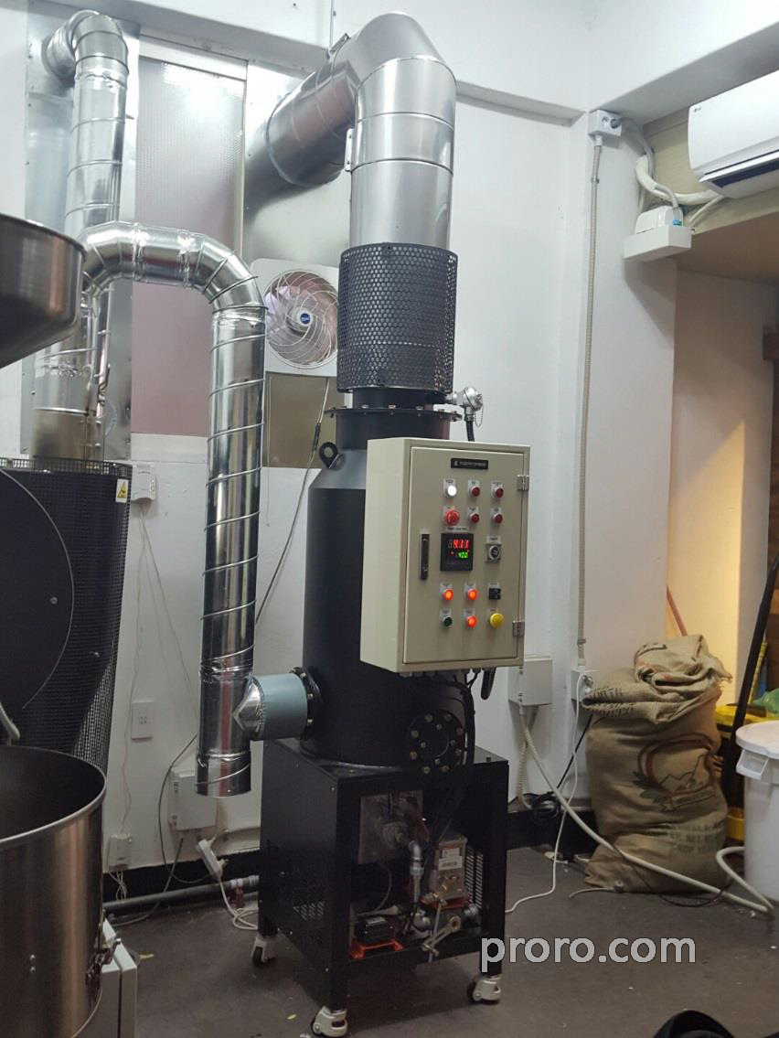BUHLER 布勒咖啡烘焙机 安装 除烟消味 后燃机 安装案例 - YCSON 咖啡烘焙工厂
