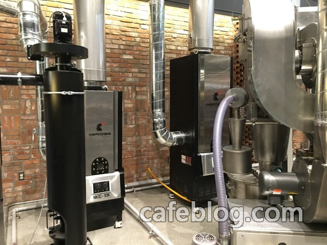 NBPKOREA 咖啡烘焙机专用 消烟消味机安装实例