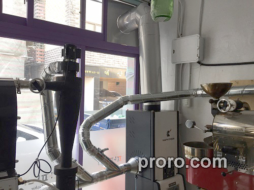 COFFEEBOB 咖啡烘焙机 无烟无味 后燃机 安装案例 - Hizurana 猫 CAFE咖啡店