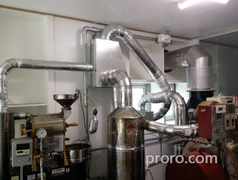 Cuchasa Coffee Roasters 咖啡烘焙工厂 安装 NKIC-15K(15公斤) 除烟消味 后燃机 安装案例。