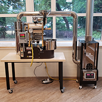 FUJIROYAL 富士皇家 1公斤咖啡烘焙机 安装 除烟消味 后燃机 安装案例