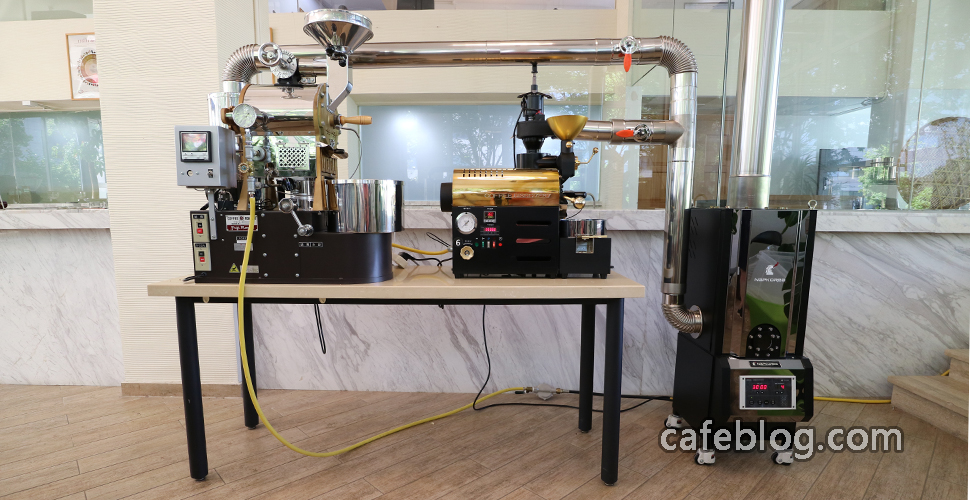 FUJIROYAL 富士皇家 1公斤 DISCOVERY咖啡烘焙机 并联方式 安装 后燃机 案例