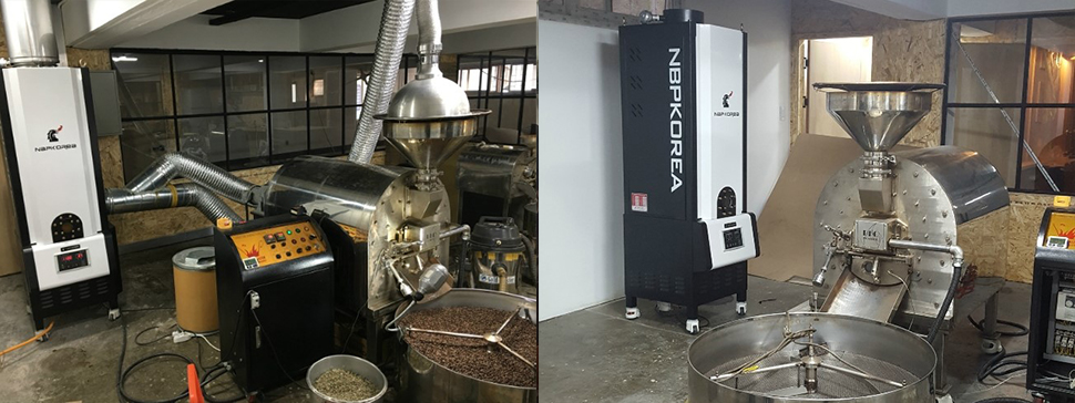 自制咖啡烘焙机 安装 消烟消味 后燃机 安装案例 - Bene Stente咖啡工厂