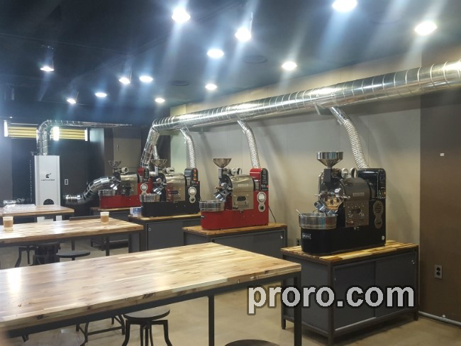 大型咖啡培训机构 PROASTER 泰焕咖啡烘焙机 安装 后燃机 案例 - 大东大学咖啡师学科。