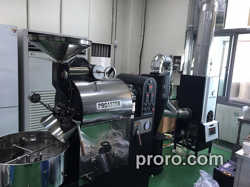 PROASTER 泰焕咖啡烘焙机 消烟除味 后燃机 安装案例 - Paradiso Korea咖啡工厂。