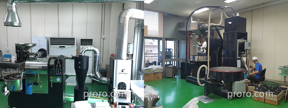 PROASTER 泰焕咖啡烘焙机 消烟除味 后燃机 安装案例 - Paradiso Korea咖啡工厂
