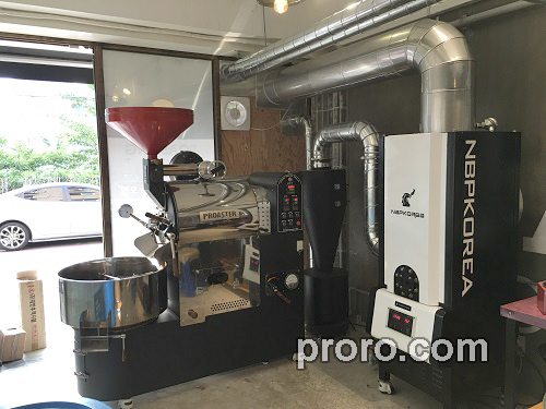 PROASTER 泰焕咖啡烘焙机 消烟除味 后燃机 安装案例 - Roasting Point咖啡店。