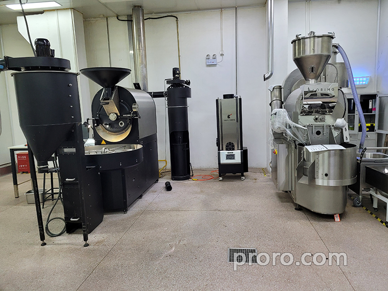 PROBAT 咖啡烘焙机安装 无烟无味处理 30公斤后燃机 安装案例 - Wagas咖啡连锁 天津咖啡烘焙工厂