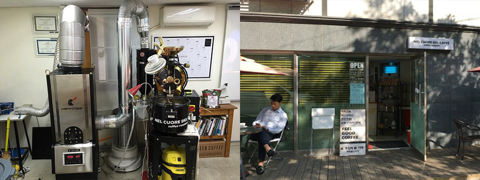 TOPER 咖啡烘焙机 除烟消味 后燃机 安装案例 - Nelkoure Dell Coffee咖啡店